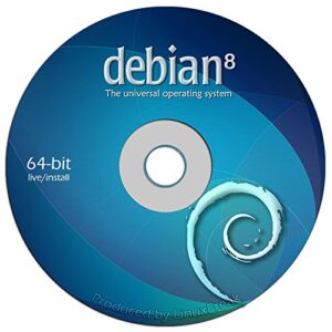 debian linux 8.0 "jessie" on dvd - full (64-bit) live / install version.