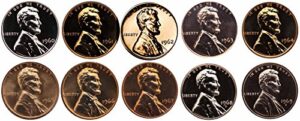 1960-1969 s lincoln memorial cent gem proof & sms run 10 coins us mint penny lot complete 1960's set