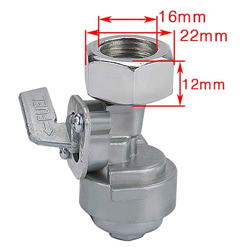 Savior Generator Petcock Fuel Tank Shut Off Valve Switch for Predator Generator Etq Powermax Gas Fuel Tank5.5-16HP 168F 170F 173F 177F 182F 188F 190F(16mm x 1.5mm)