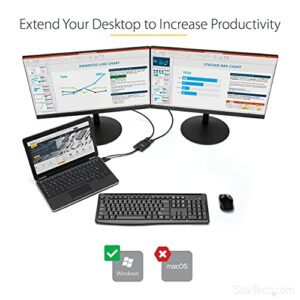 StarTech.com Dual-Monitor DisplayPort 1.2 Splitter, DisplayPort to 2x DP Multi-Monitor Adapter, Dual 4K 30Hz or 1080p 60Hz Computer MST Hub, USB Bus-Powered, Windows Only (MSTDP122DP)