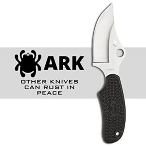 Spyderco Ark Salt Fixed Blade Knife with 2.56" H-1 Corrosion-Resistant Steel Blade and Premium Injection-Molded Polymer Sheath - PlainEdge - FB35PBK