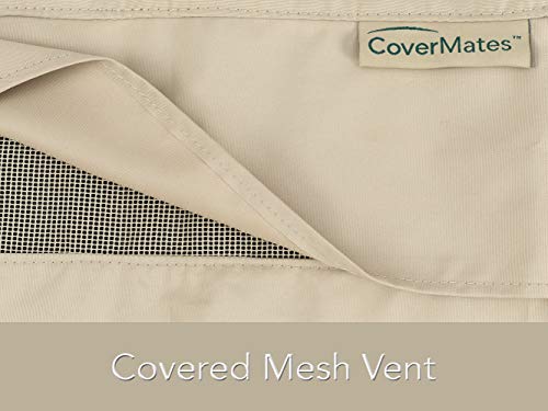 Covermates Square Patio Heater Cover – Weather Resistant Polyester, Elastic Hem, Water Resistant Zipper, Grill and Heating-Khaki