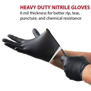 Venom Steel Industrial Nitrile Gloves, 6 mil, 2 Layer Rip Resistant, One Size Fits Most, 100 Count