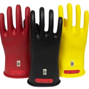 Enespro Class 0 Black Rubber Voltage Insulating Gloves, Max. Use Voltage 1000V AC/1500V DC, GC0B10