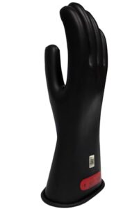 enespro class 0 black rubber voltage insulating gloves, max. use voltage 1000v ac/1500v dc, gc0b10