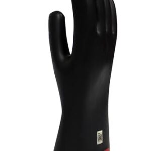 Enespro Class 0 Black Rubber Voltage Insulating Gloves, Max. Use Voltage 1000V AC/1500V DC, GC0B10