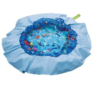 everearth e lite waterproof beach blanket & kiddie pool, blue