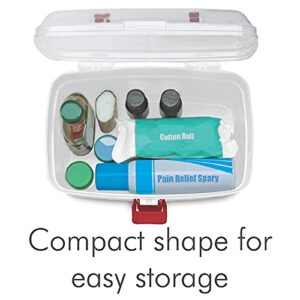 Milton Medical Box, First Aid Empty Medicine Storage Box | Organizer | Attached Handle | Family Emergency Kit | Detachable Tray | Easily Accessible with a Transparent Lockable Lid | White