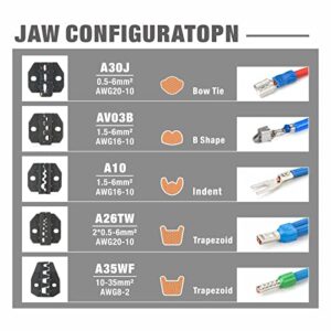 iCrimp Wire Crimping Tool Set with Wire Cable Stripper, Ratcheting Wire Crimper Tool with 5pcs Interchangeable Dies for Insulated and Non-insulated Connectors Terminal and End-sleeves Ferrule