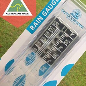 Outdoor Home Rain Gauge. Professional 6 Inch Capacity Aussie Made Heavy Duty Rain Measure Gauge. Reliable, Accurate Fence Or Post Mount Rain Gauge. Ideal Outdoor Tool for Garden, Yard & Farm.