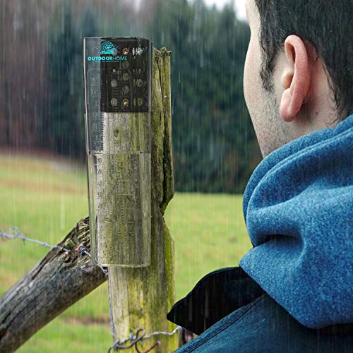 Outdoor Home Rain Gauge. Professional 6 Inch Capacity Aussie Made Heavy Duty Rain Measure Gauge. Reliable, Accurate Fence Or Post Mount Rain Gauge. Ideal Outdoor Tool for Garden, Yard & Farm.