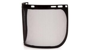 pyramex safety full face shield eye & head protection (headgear not included), black mesh steel wire mesh - ansi z87.1 for mesh safety
