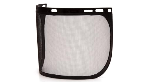 Pyramex Safety Full Face Shield Eye & Head Protection (Headgear Not Included), Black Mesh Steel Wire Mesh - ANSI Z87.1 for Mesh Safety