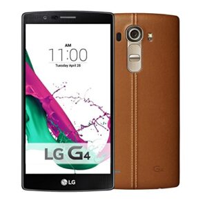 lg g4 h815 factory unlocked cellphone, international version no warranty, 32gb, brown leather