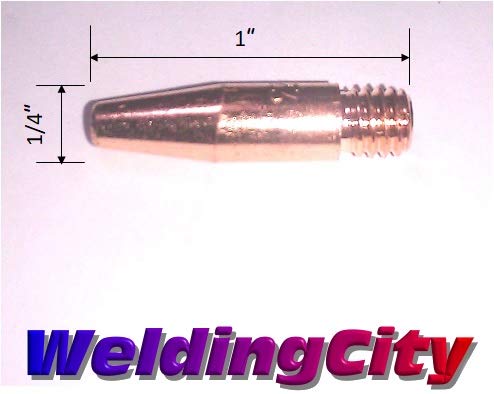 WeldingCity Pack of 10-pcs Tapered Contact Tip 11T-30 (.030") for MIG Welding Gun Lincoln Magnum 100L and Tweco #1/Mini