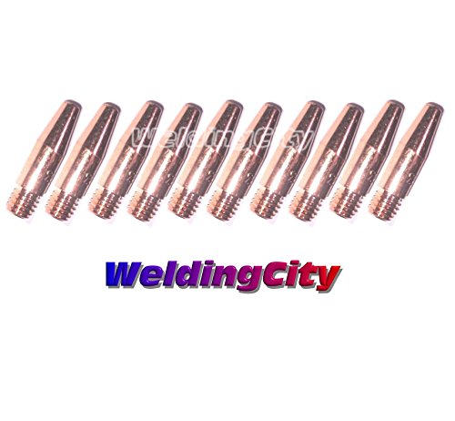 WeldingCity Pack of 10-pcs Tapered Contact Tip 11T-30 (.030") for MIG Welding Gun Lincoln Magnum 100L and Tweco #1/Mini