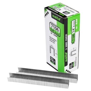 meite 22G71S14 22 Gauge 71 Series 3/8-Inch Crown 1/4-Inch Leg Length Galvanized Upholstery Staples for Fine Wire Staplers 10,020pcs/Box (1 Box)