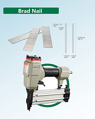 meite F38 18 Gauge 1-1/2 Inch Leg Length Galvanized Brad Nails Ideal for Upholstery, Trims, Molding, Woodworking 5,000 PCS/Box (1 Box)