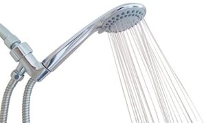 shower head - handheld rainfall high pressure and flow with removable water restrictor – powerful/detachable hand held chrome showerhead for best rain massage and relaxation