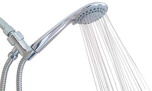 Shower Head - Handheld Rainfall High Pressure and Flow with Removable Water Restrictor – Powerful/Detachable Hand Held Chrome ShowerHead for Best Rain Massage and Relaxation