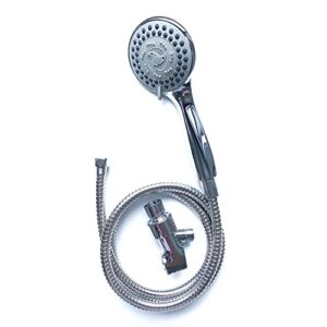 Shower Head - Handheld Rainfall High Pressure and Flow with Removable Water Restrictor – Powerful/Detachable Hand Held Chrome ShowerHead for Best Rain Massage and Relaxation