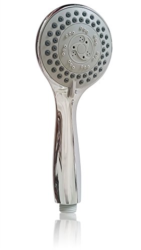 Shower Head - Handheld Rainfall High Pressure and Flow with Removable Water Restrictor – Powerful/Detachable Hand Held Chrome ShowerHead for Best Rain Massage and Relaxation