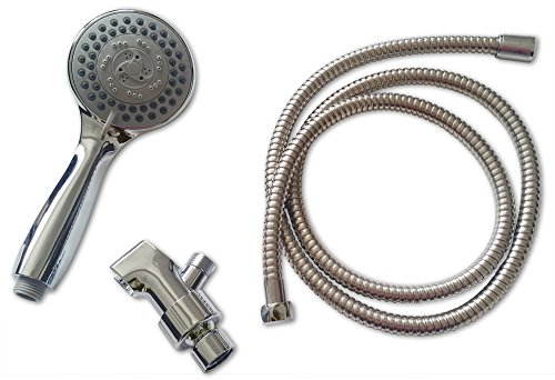 Shower Head - Handheld Rainfall High Pressure and Flow with Removable Water Restrictor – Powerful/Detachable Hand Held Chrome ShowerHead for Best Rain Massage and Relaxation