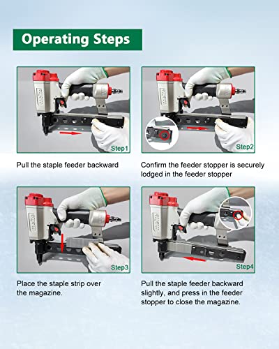 meite 18 Gauge 1/4-Inch Narrow Crown Staples, 1-1/2-Inch Length Heavy Duty Galvanized Upholstery Staples for Electric or Pneumatic Narrow Crown Stapler Guns (4,000 PCS)