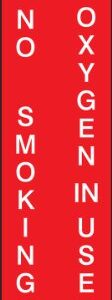 Accuform "No Smoking - Oxygen in Use Magnetic Vinyl Patient Care Sign", 9" x 2", MGS131