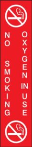 accuform "no smoking - oxygen in use magnetic vinyl patient care sign", 9" x 2", mgs131