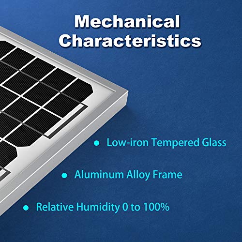 ACOPOWER 10 watt 10W Monocrystalline Photovoltaic Pv Solar Panel Module for 12v Battery Charging