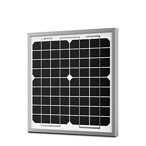 ACOPOWER 10 watt 10W Monocrystalline Photovoltaic Pv Solar Panel Module for 12v Battery Charging