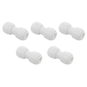 plastic 3/8-3/8 straight push water filter connect quick fitting connector for ro pack of 5