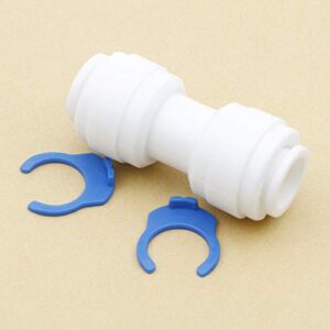 Plastic 3/8-3/8 Straight Push Water Filter Connect Quick Fitting Connector for RO Pack of 5