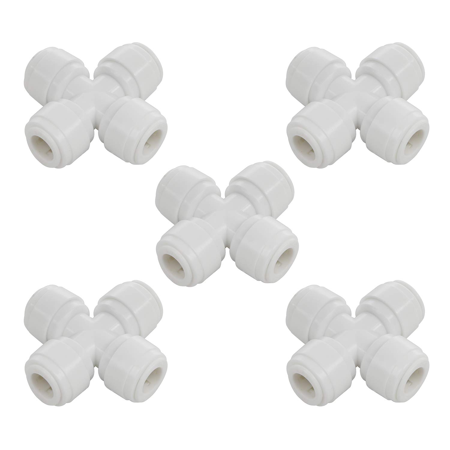 Quick Connect 3/8-Inch Criss-Cross OD Tube for Reverse Osmosis RO Water Filter Pack of 5