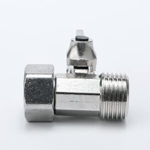 1/2 PT (3/4 Inch/19.5mm/20.3mm) to 1/4 Inch (6.5mm) RO Feed Water Adapter Ball Valve Faucet Tap Feed Reverse Osmosis Silver