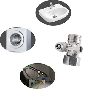 1/2 PT (3/4 Inch/19.5mm/20.3mm) to 1/4 Inch (6.5mm) RO Feed Water Adapter Ball Valve Faucet Tap Feed Reverse Osmosis Silver