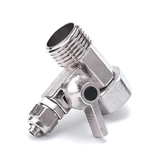 1/2 PT (3/4 Inch/19.5mm/20.3mm) to 1/4 Inch (6.5mm) RO Feed Water Adapter Ball Valve Faucet Tap Feed Reverse Osmosis Silver