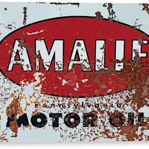 Tinworld Tin Sign Amalie Retro Rustic Oil Gas Metal Sign Decor Garage Cave Auto Shop A210