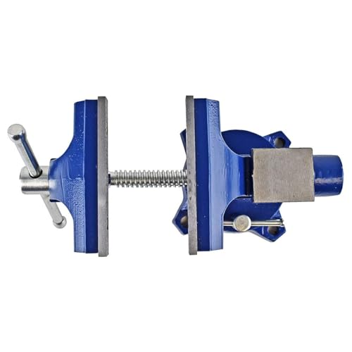 Yost Vises LV-4 Homeowner's Vise | 4.5 Inch Jaw Width with a 3 Inch Jaw Opening Home Vise | Secure Grip with Swivel Base | Assembled with a Combination of Powder Coated Cast Iron and Steel | Blue