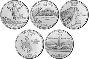 2007 p, d bu statehood quarters - 10 coin set uncirculated