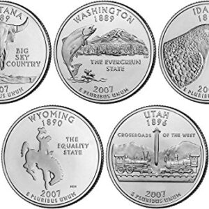 2007 P, D BU Statehood Quarters - 10 coin Set Uncirculated