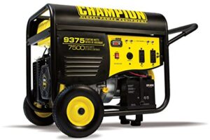 champion 7500-watt portable generator with electric start and 25-ft. extension cord