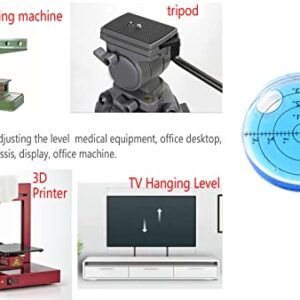 Chiloskit 66mm Bullseye Spirit Level Round Bubble Spirit Leveler Tool Rv Appliances,Accuracy 30' /2mm (Blue)