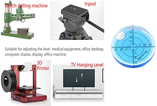 Chiloskit 66mm Bullseye Spirit Level Round Bubble Spirit Leveler Tool Rv Appliances,Accuracy 30' /2mm (Blue)