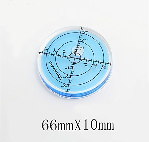 Chiloskit 66mm Bullseye Spirit Level Round Bubble Spirit Leveler Tool Rv Appliances,Accuracy 30' /2mm (Blue)