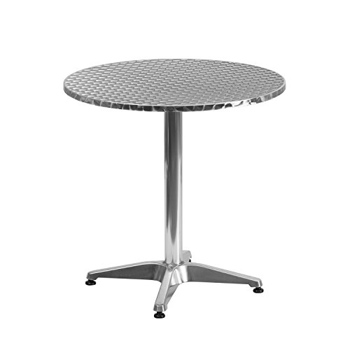 Flash Furniture Mellie 27.5'' Round Aluminum Indoor-Outdoor Table with Base