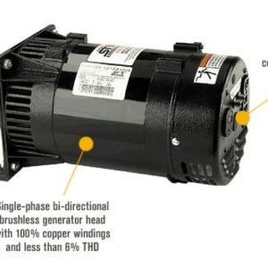 NorthStar Belt Driven Generator Head - 5,500 Surge Watts, 5,000 Rated Watts, 11 HP Required