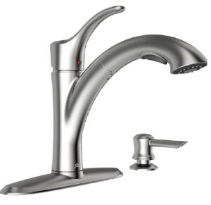 american standard mesa stainless steel 1-handle pull-out kitchen faucet
