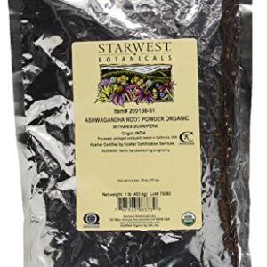Starwest Botanicals Ashwagandha Root Powder, 1 Pound